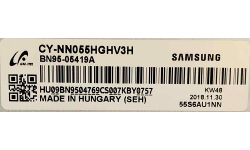 Samsung 55nu7102 Panel Podświetlenia MODEL CY-NN055HGHV3H