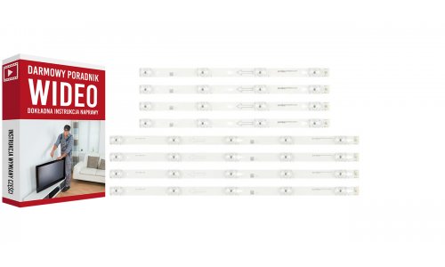 Listwy led Toshiba L49P1A-F 2D02900 2D02899 LVF490CSOT D49A620U LB4905-YH06 TOT_49_D2900_4X4 + 4X5_3030C 4C-LB4904-HR04J