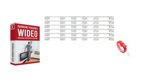 Listwy LED  KONKA KDL48JT618A KDL48JT618U 35018539 35018540 6 diod LED (6 V) 442mm